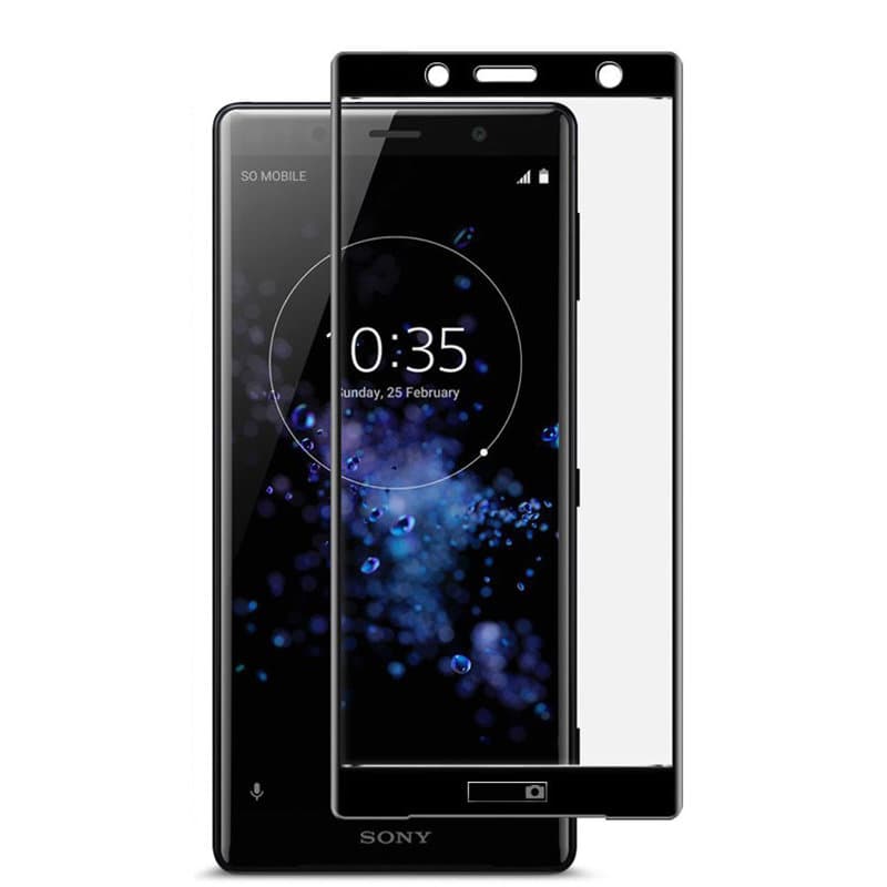 Skärmskydd Sony Xperia XZ2 Compact - Heltäckande Glas Svart