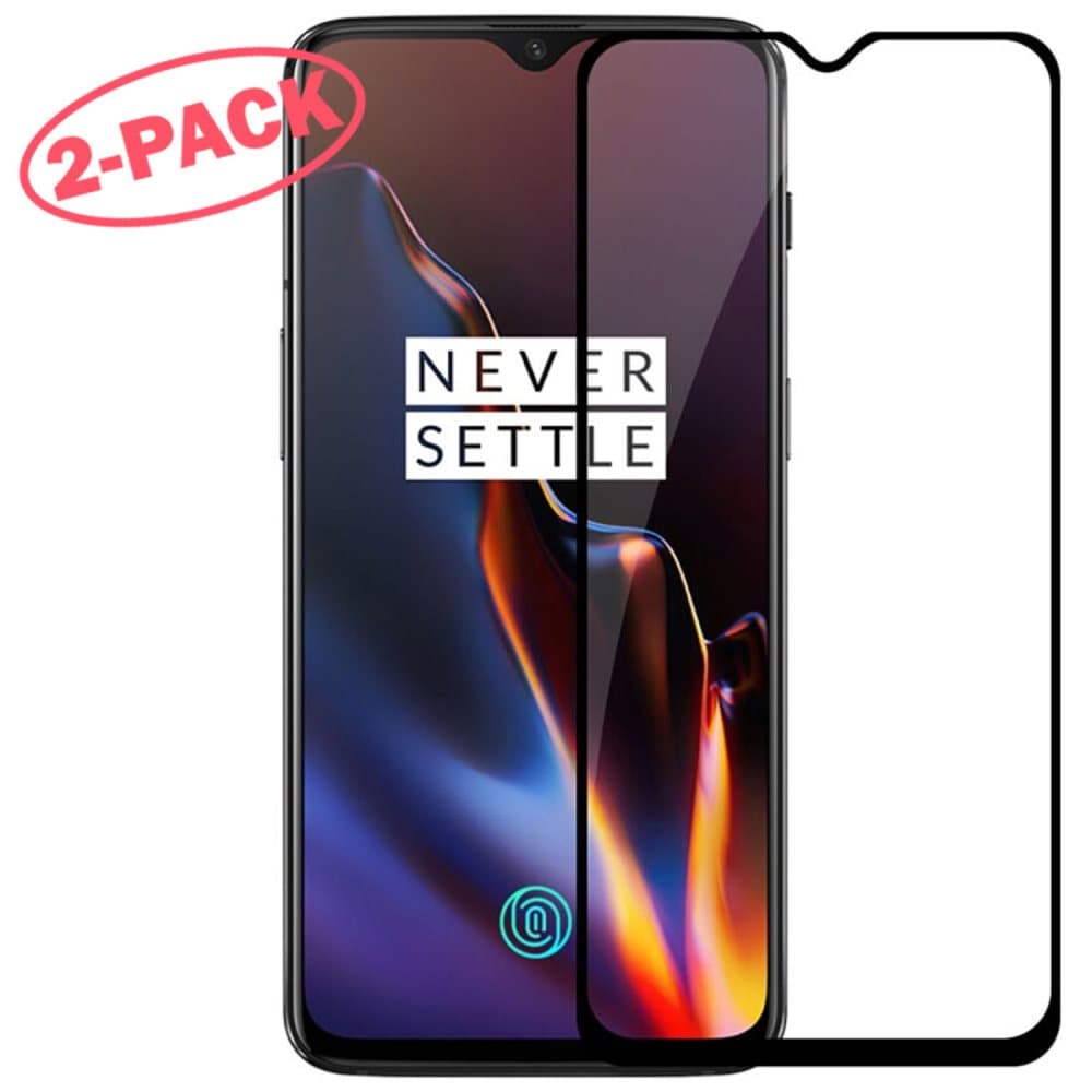 2-Pack Skärmskydd OnePlus 7 - Heltäckande Glas Svart