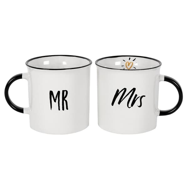 MR AND MRS MUGG SET med förpackning