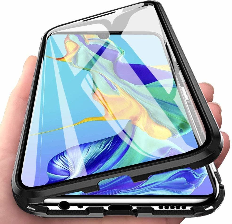 Premium Huawei P20 Pro stødabsorberende magnetskaller med glas C4U®