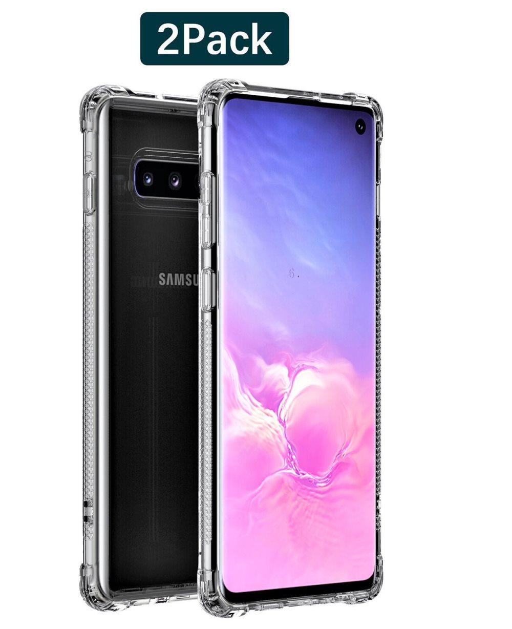 C4U® samsung S10+ 2-pak stødfast - Slank gennemsigtig taske