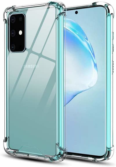 Samsung Galaxy S20+ ShockClear - Slim transparent / sort shell C4U®