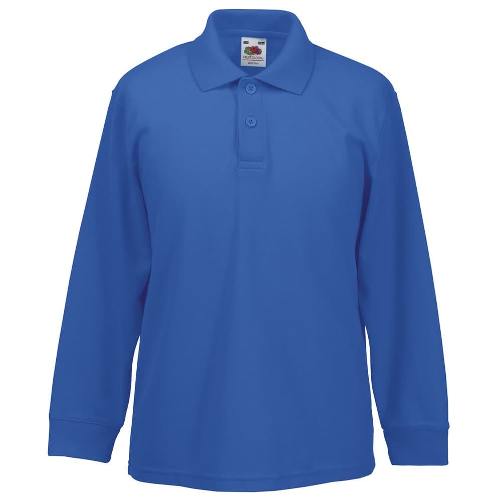 Fruit of the Loom Barns långärmad 65/35 Pique polo / barn-poloshirts