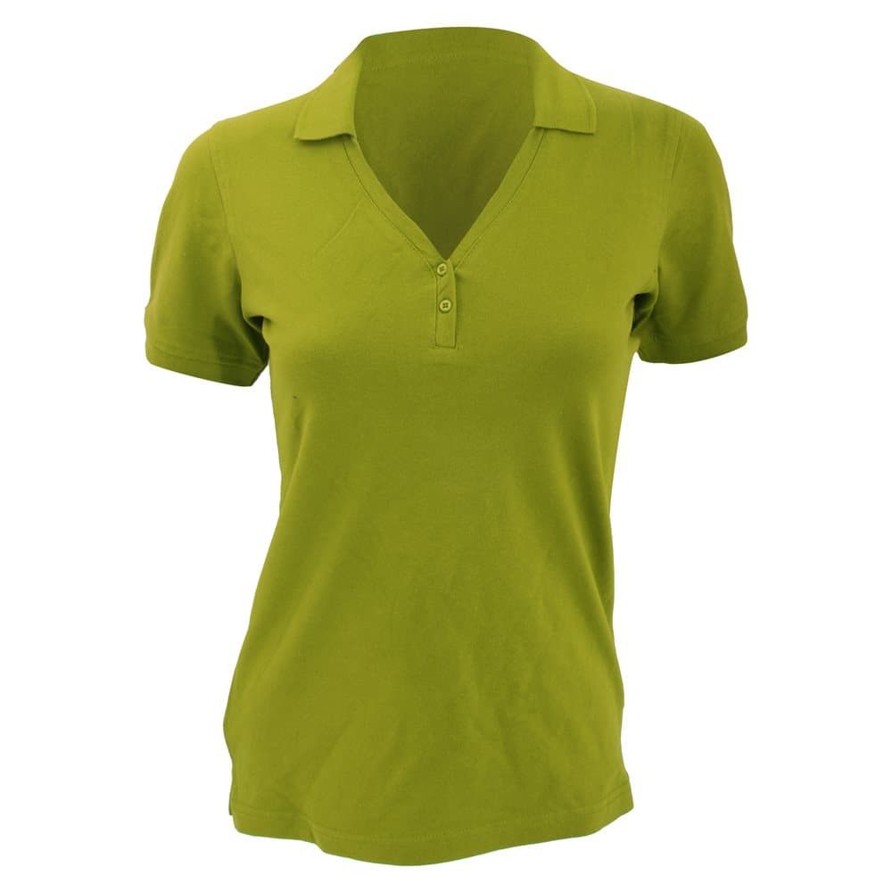 Kustom Kit Ladies Sophia Comfortec® V-Neck Short Sleeve Polo Shirt