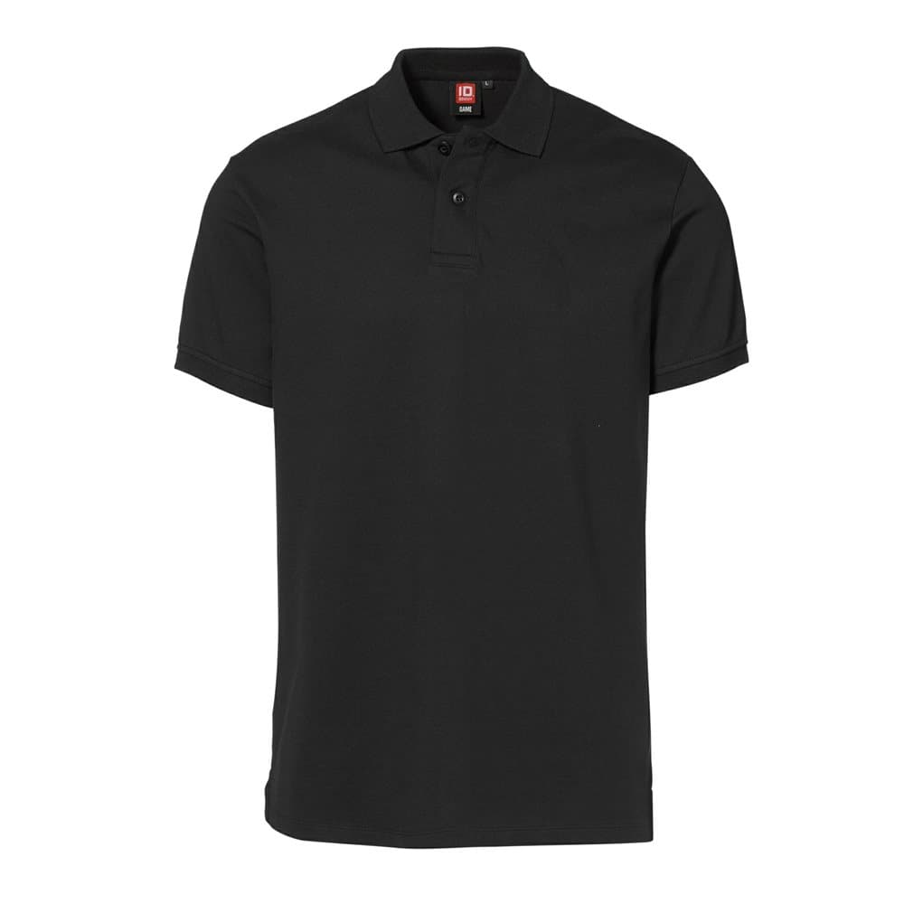ID Mens Short Sleeve Pique Stretch Polo Shirt