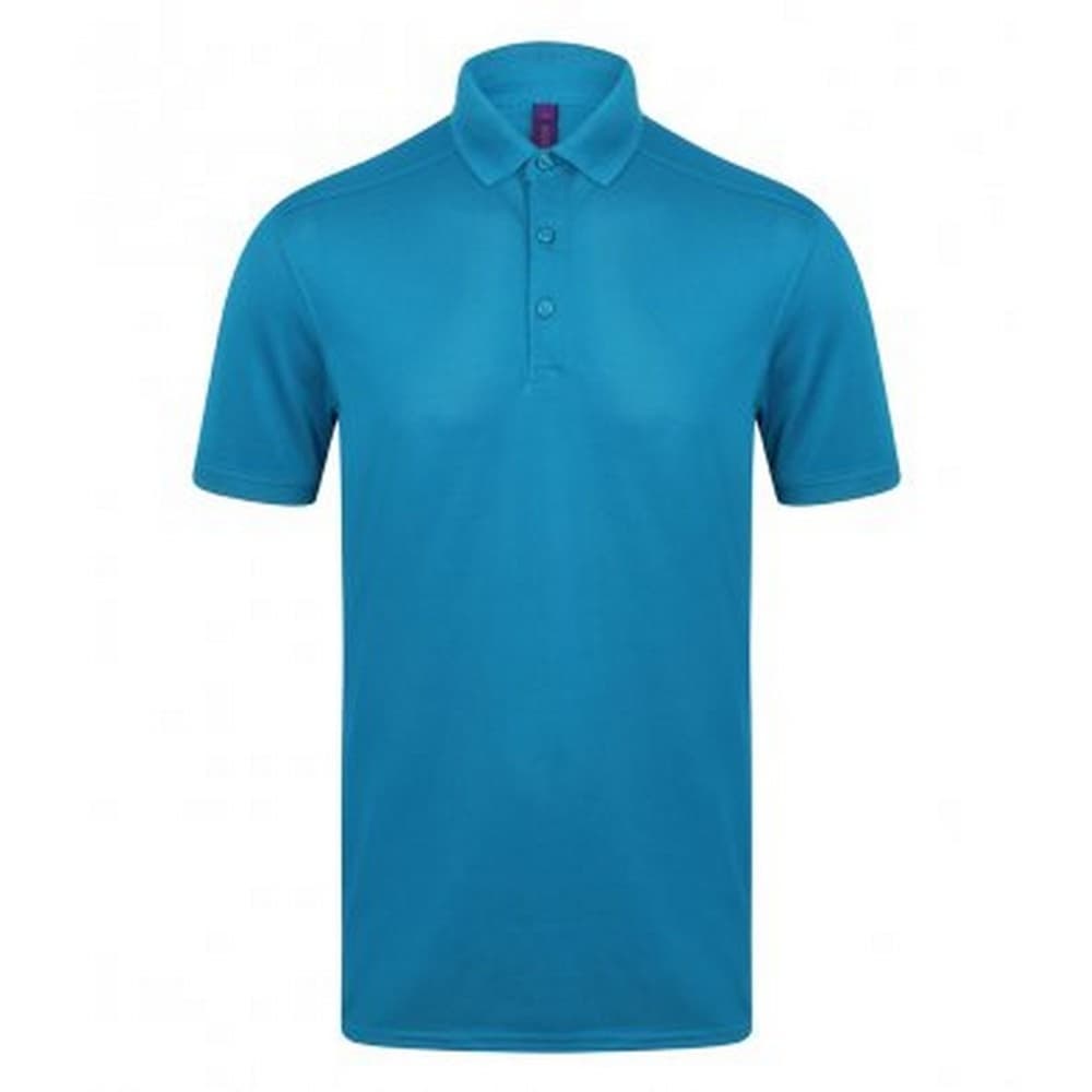 Henbury Mens Stretch Microfine Pique Polo Shirt