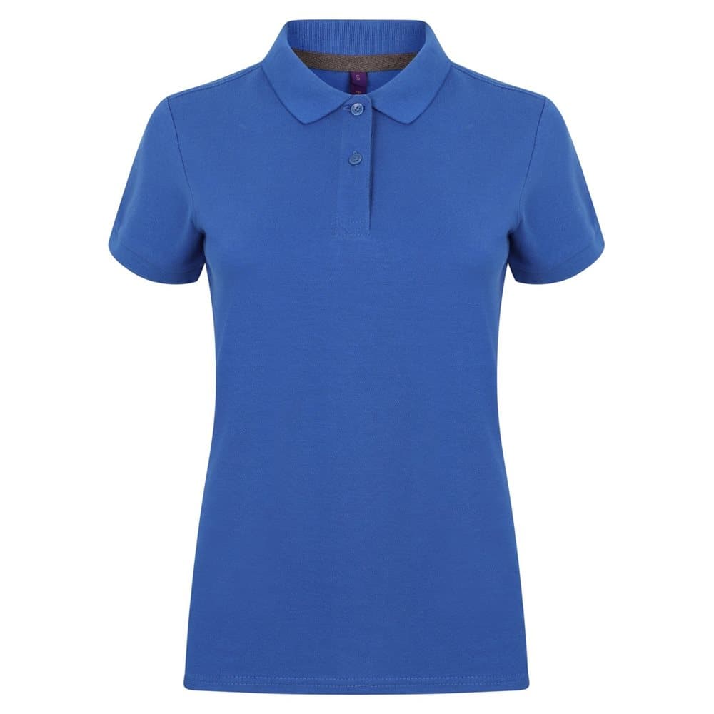 Henbury Womens/Ladies Micro-Fine Short Sleeve Polo Shirt