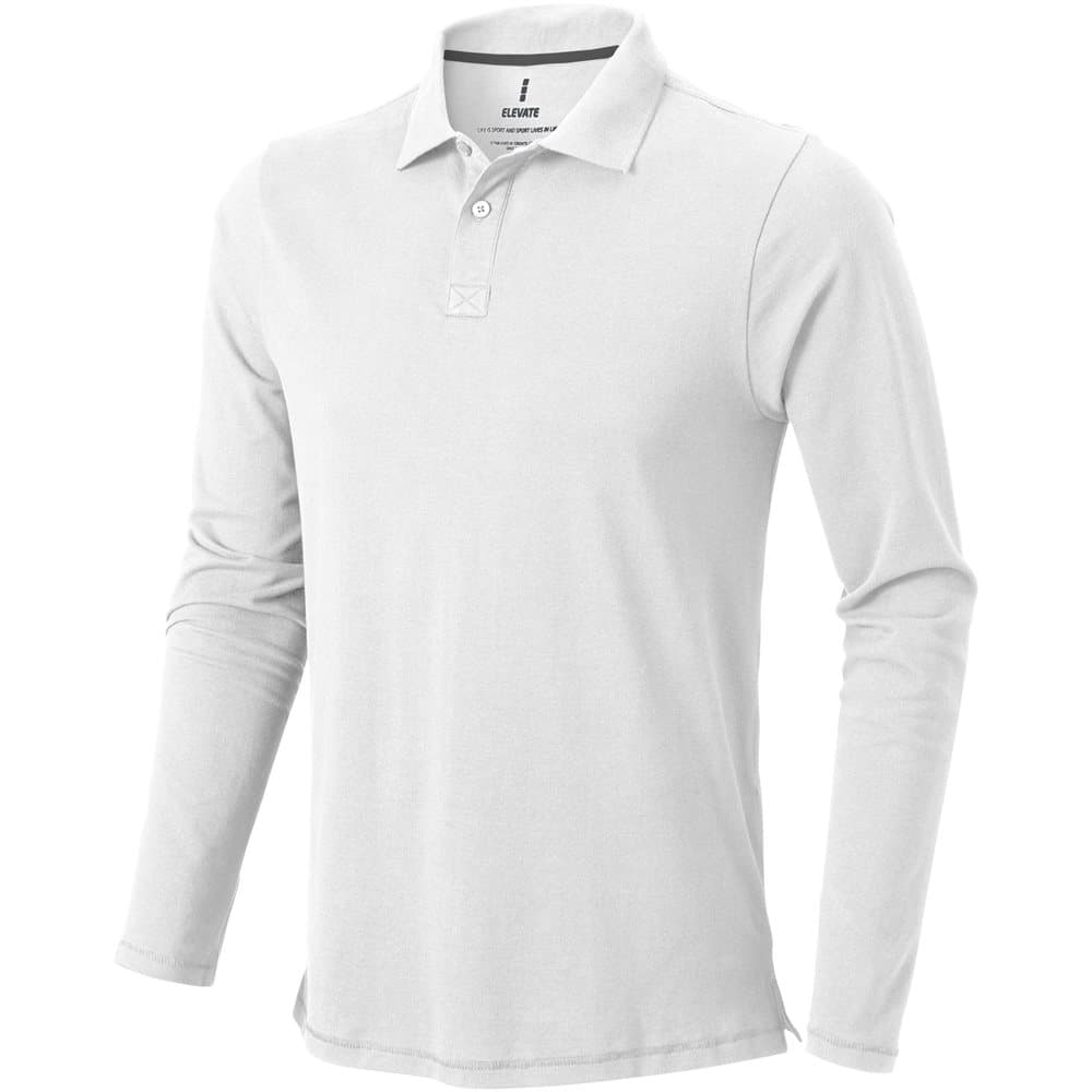 Elevate Mens Oakville Long Sleeve Polo Shirt