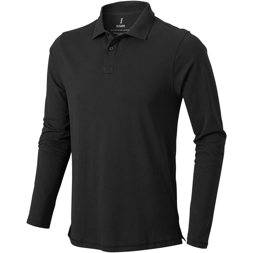 Elevate Mens Oakville Long Sleeve Polo Shirt