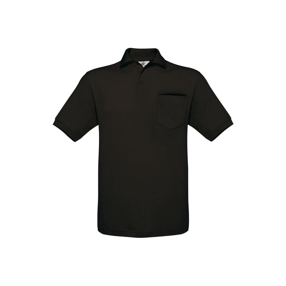 B&C Mens Safran Plain Short Sleeve Polo Shirt With Pocket