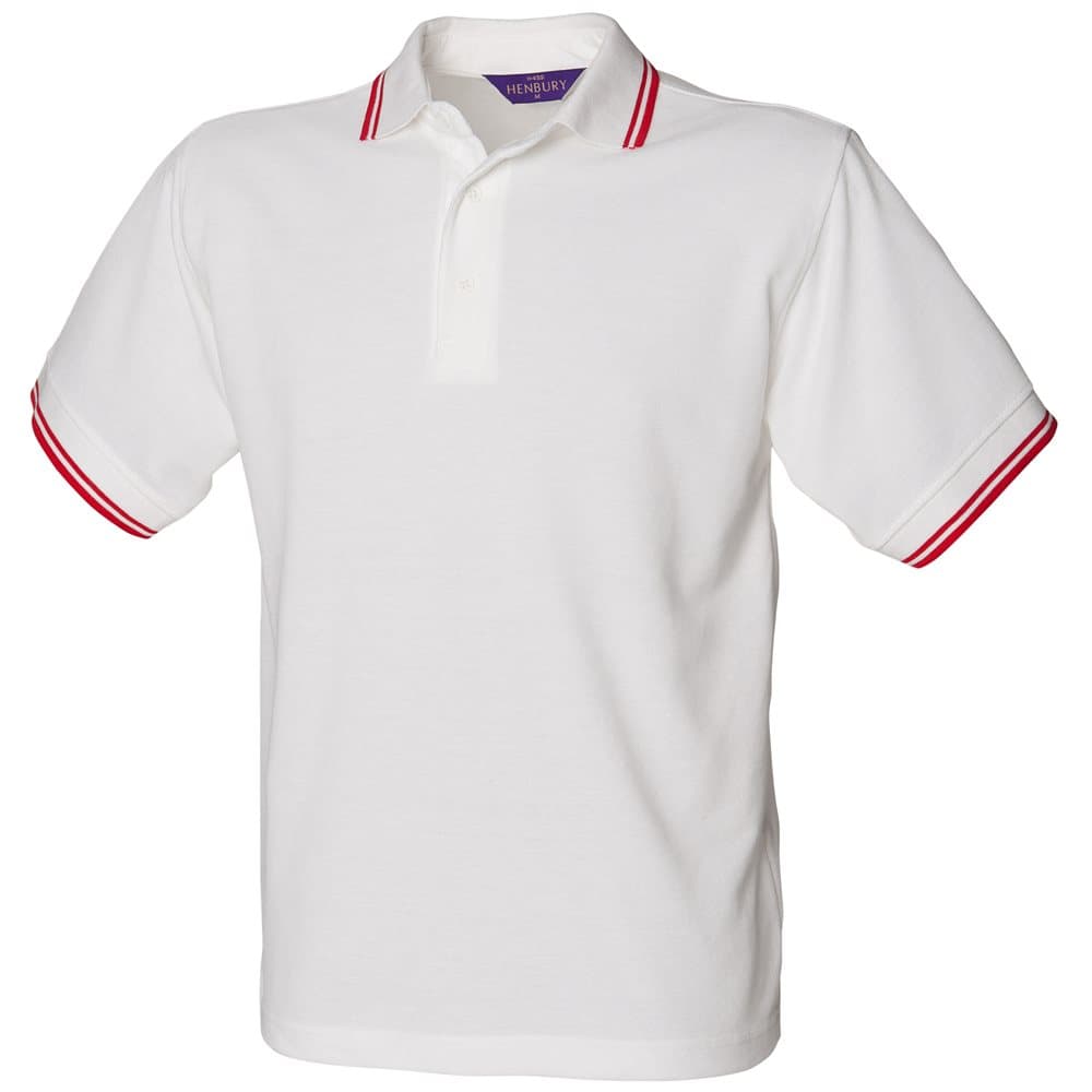 Henbury Kids Unisex 65/35 Contrast Tipped Polo Shirt (Pack of 2)