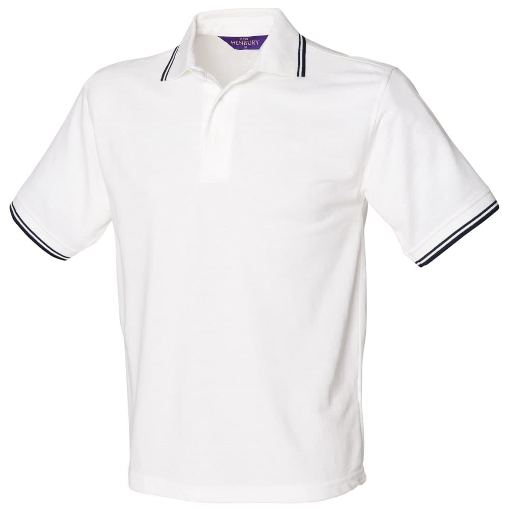 Henbury Kids Unisex 65/35 Contrast Tipped Polo Shirt (Pack of 2)