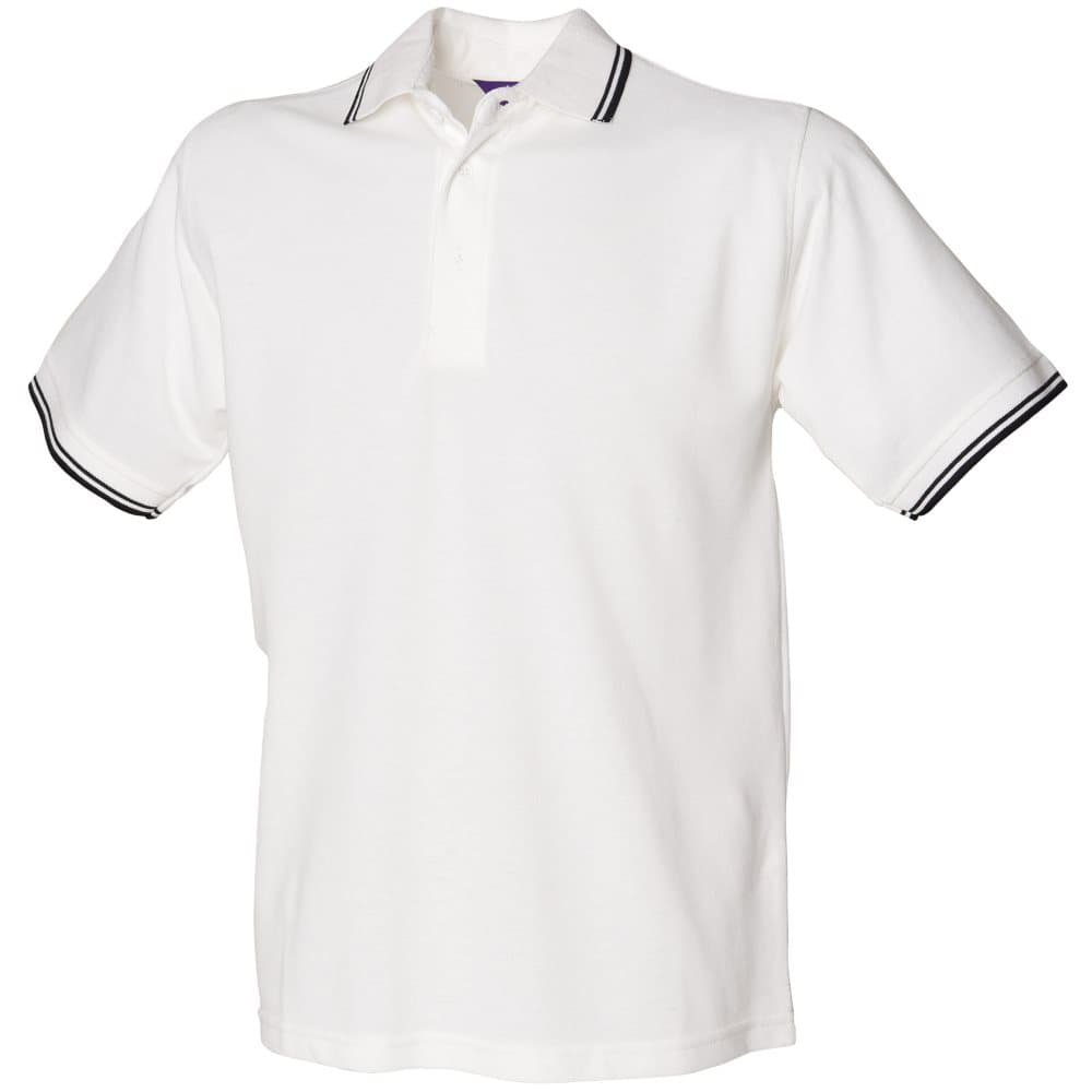 Henbury Kids Unisex 65/35 Contrast Tipped Polo Shirt (Pack of 2)
