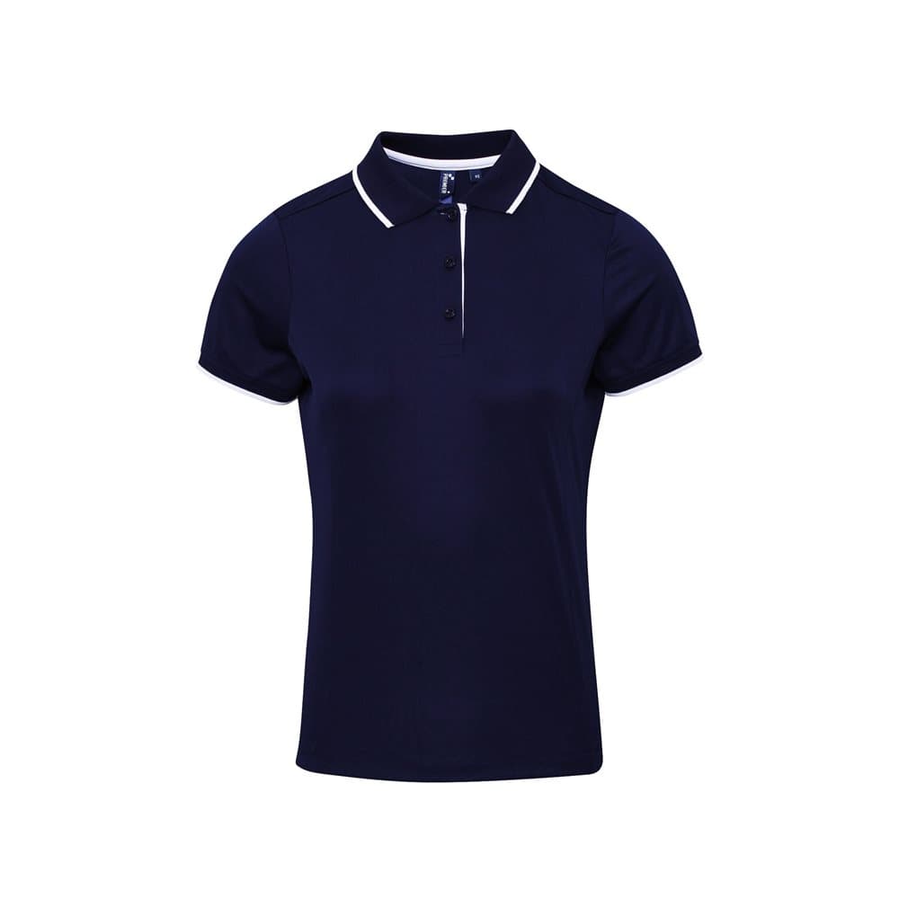 Premier Womens/Ladies Contrast Coolchecker Polo Shirt
