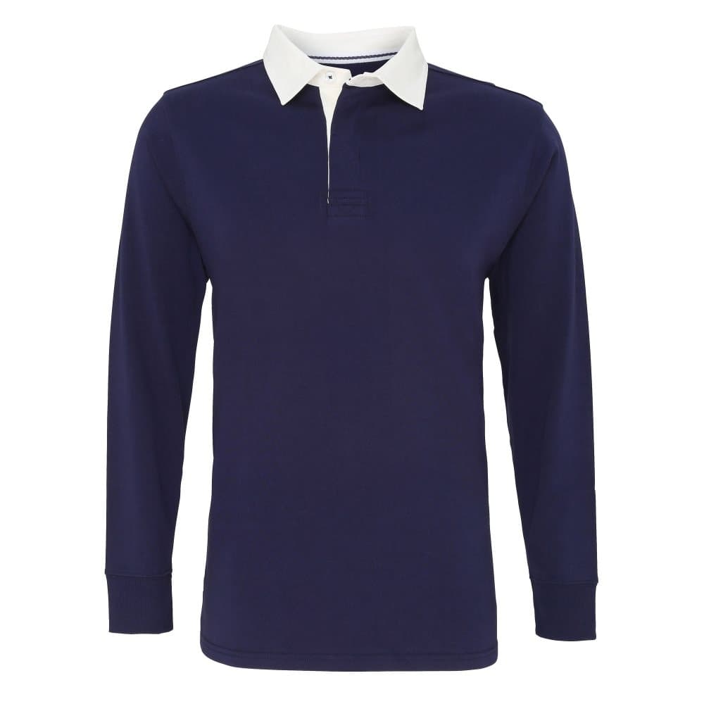 Asquith & Fox Mens Classic Fit Long Sleeve Vintage Rugby Shirt