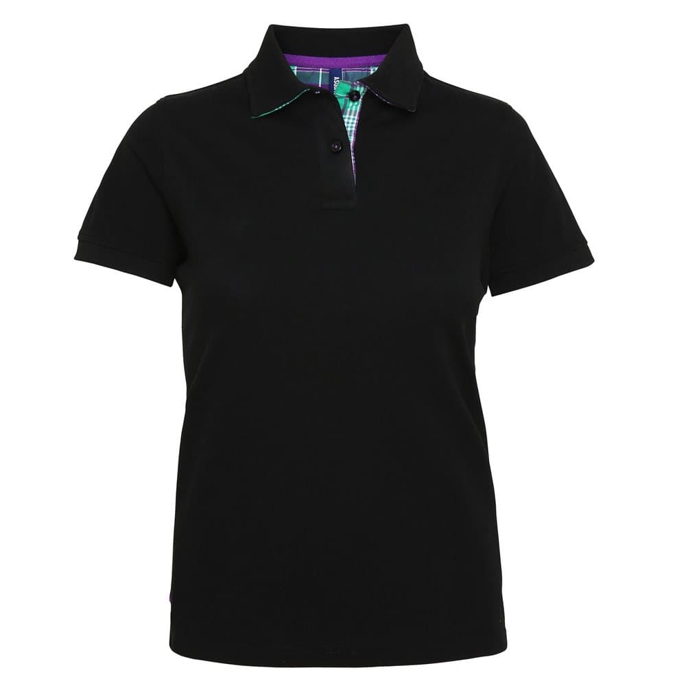 Asquith & Fox Womens/Ladies Check Trim Polo Shirt