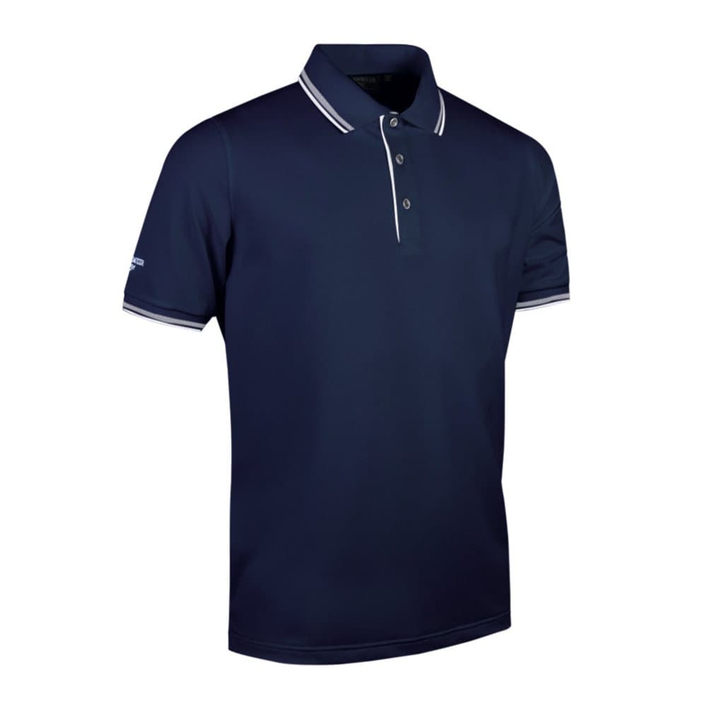 Glenmuir Mens Tipped Short Sleeve Moisture Wicking Polo Shirt