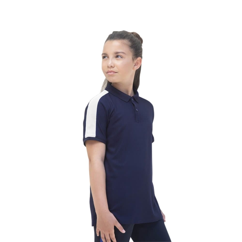 Finden & Hales Childrens/Kids Contrast Panel Pique Polo Shirt