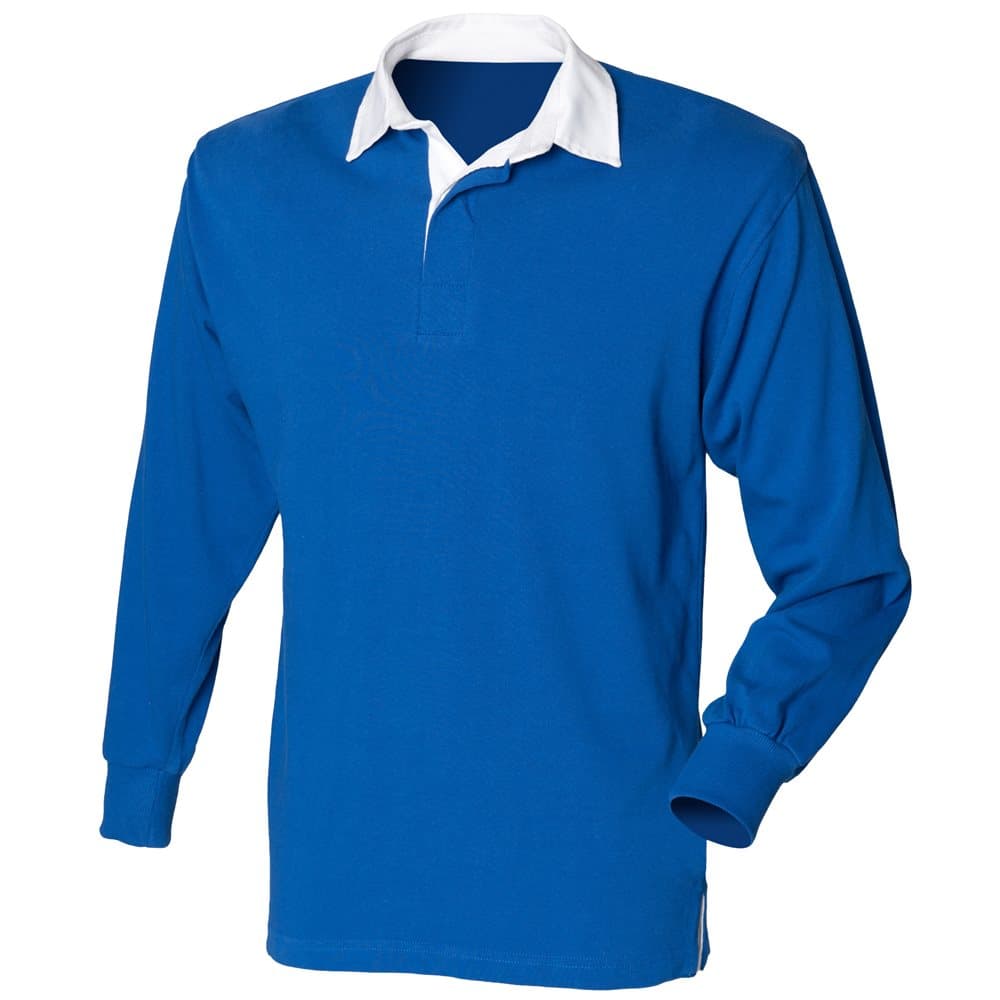 Front Row Unisex barn långärmad slät rugby sportpo shirt (paket med 2)