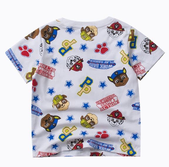 Lapset T SHIRT PAW PATROL Valkoiset koot 90-120 Kesä uusi malli