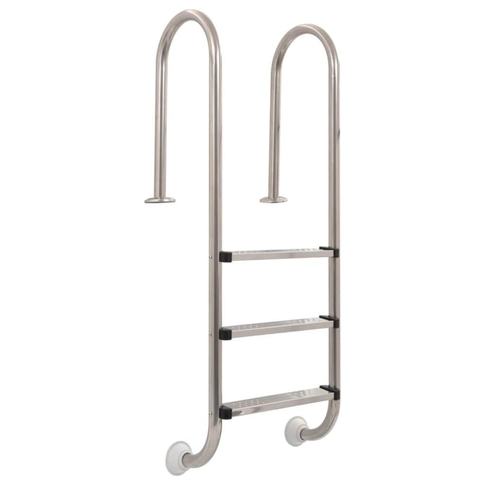 vidaXL Bassengstige 3 trinn rustfritt stål 120 cm