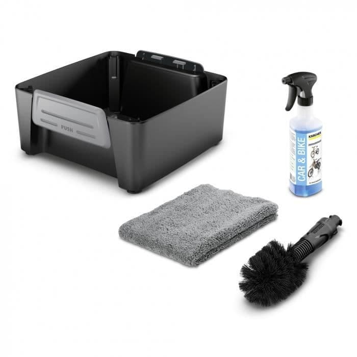 KARCHER Bike Kit - Tilbehør forbundet med mobilrenser OC3 - Microfiber klud, universal børste og cykelopvaskemiddel