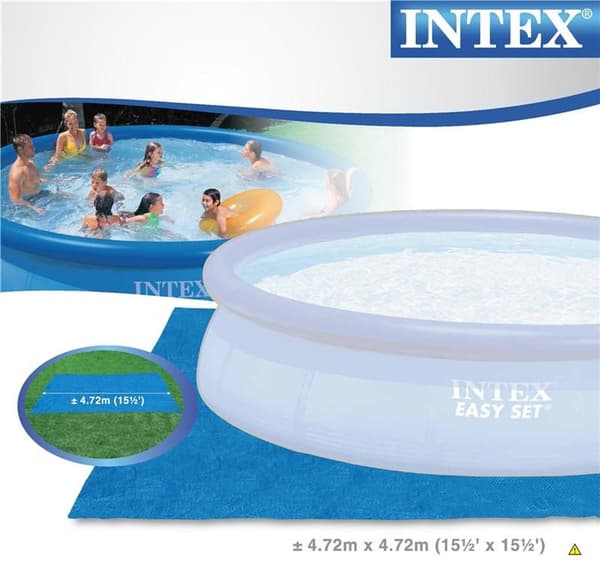 INTEX Jordafdækning til pool 472x472cm