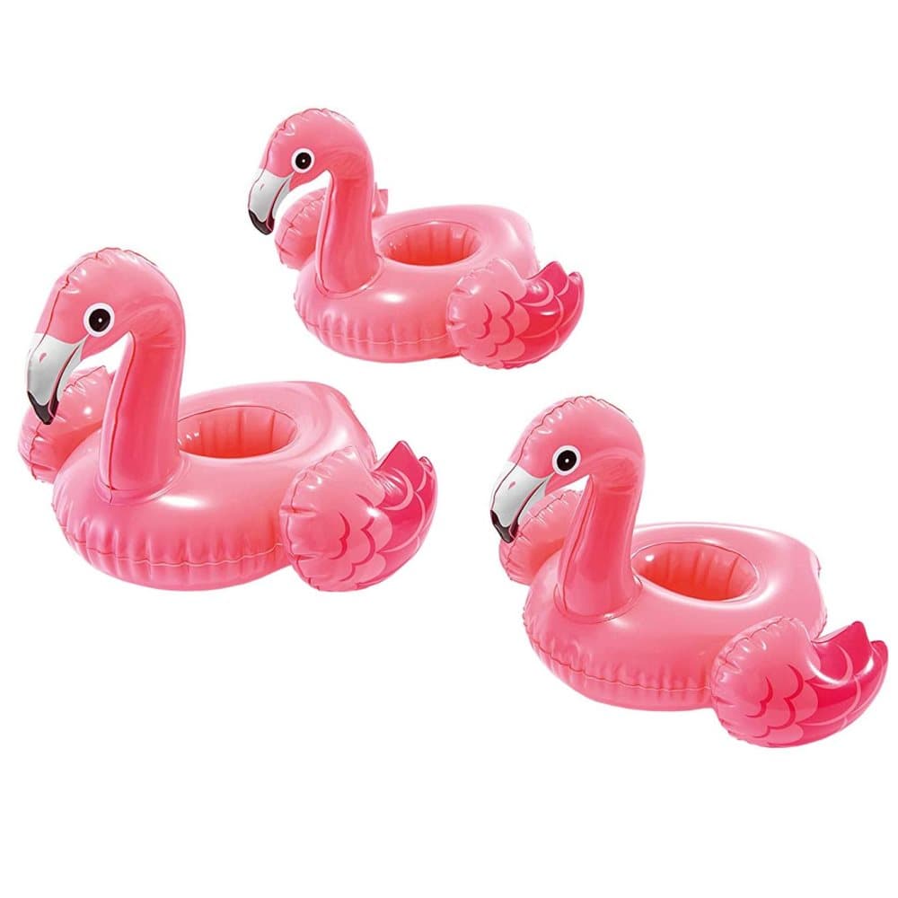 Oppblåsbare Drikkeholdere, 3x Flamingoer - Intex