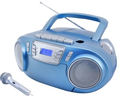 Soundmaster SCD5800BL, Analog, FM,PLL, Spiller, CD,CD-R,CD-RW, 3 W, Blå, Sølv