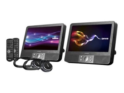 Lenco DVP-938 X2 - DVD-spelare med LCD-skärm och digitalspelare - display - 9" - extern (paket om 2)