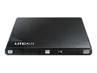 LiteOn eBAU108 - Diskenhet - DVD±RW (±R DL) / DVD-RAM - 8x/8x/5x - USB 2.0 - extern - svart