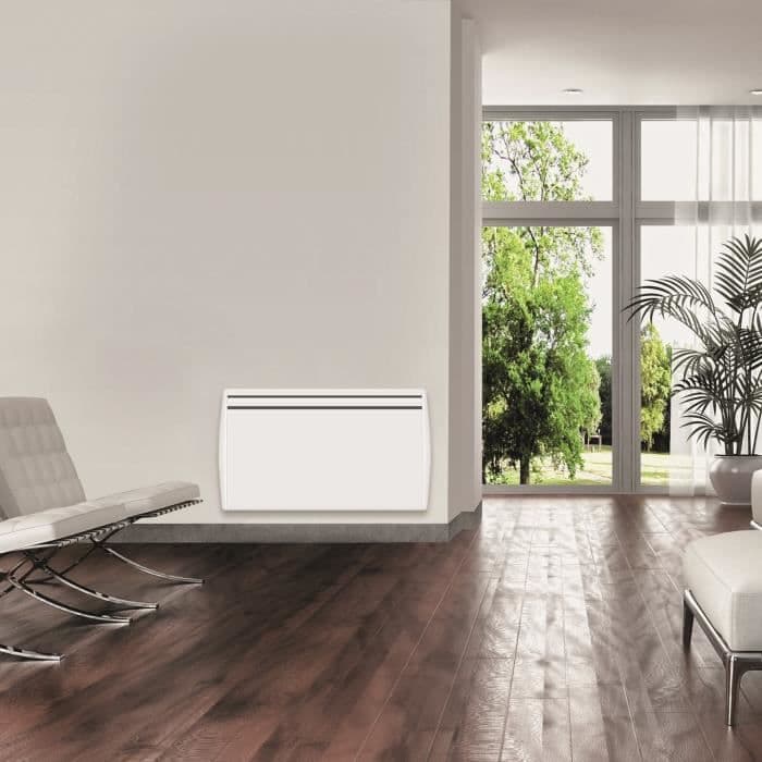 CONCORDE DESIGN SOFT C689805 - Blød varmekøler - vandret 1500W - hvid farve - fransk produktion - programmerbar