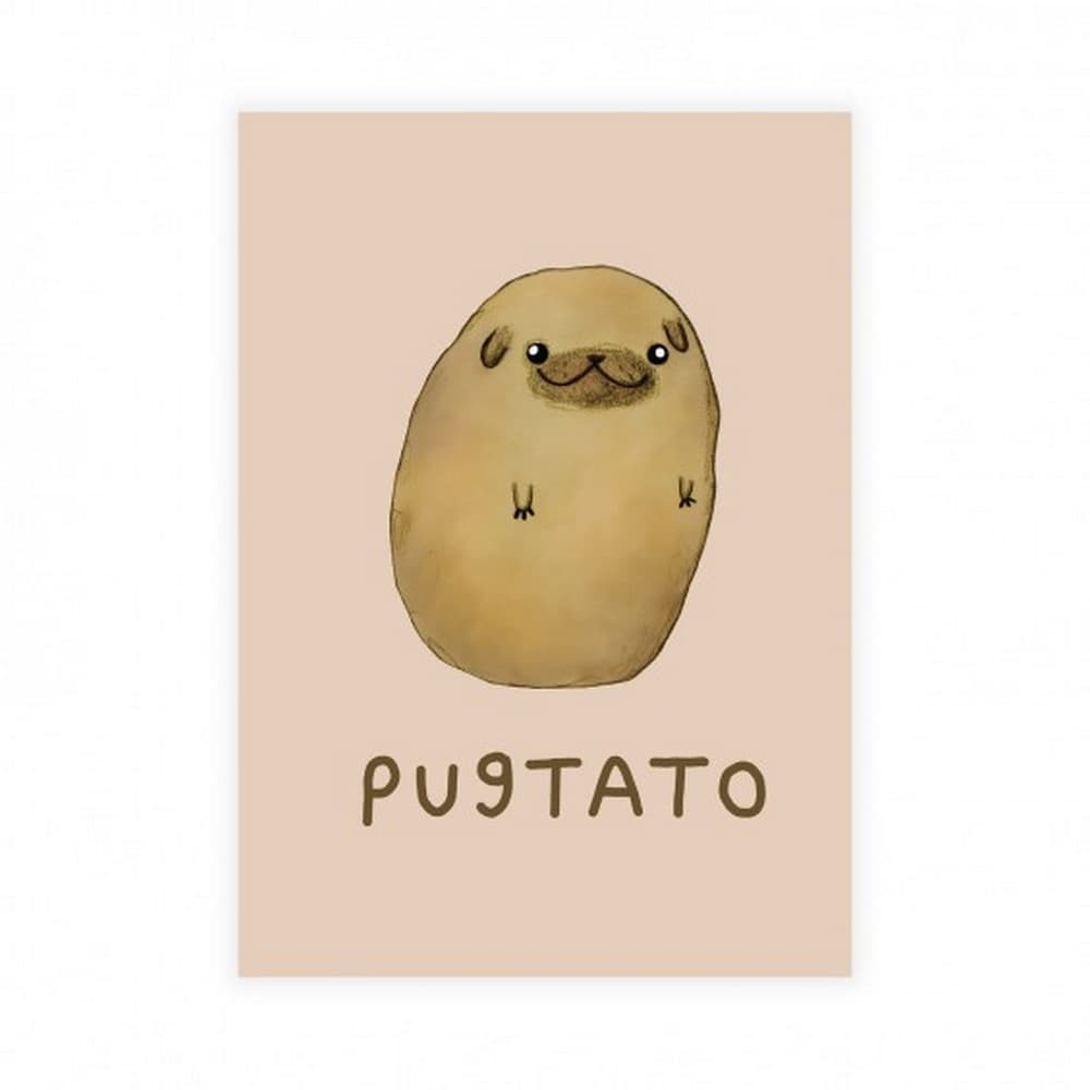 Ohh Deer Pugtato vykort