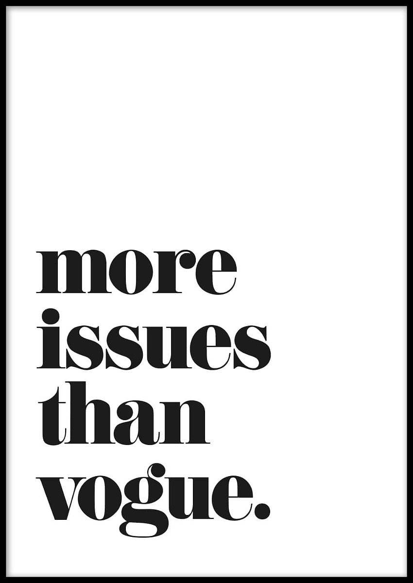 VOGUE ISSUES POSTER 30x40cm