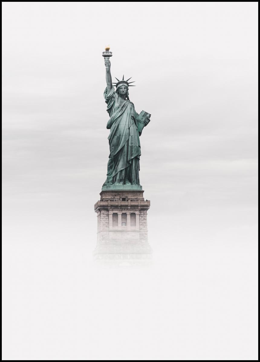 STATUE OF LIBERTY FOGGY POSTER 30x40cm