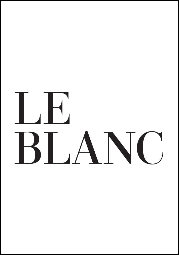 LE BLANC POSTER 50x70cm