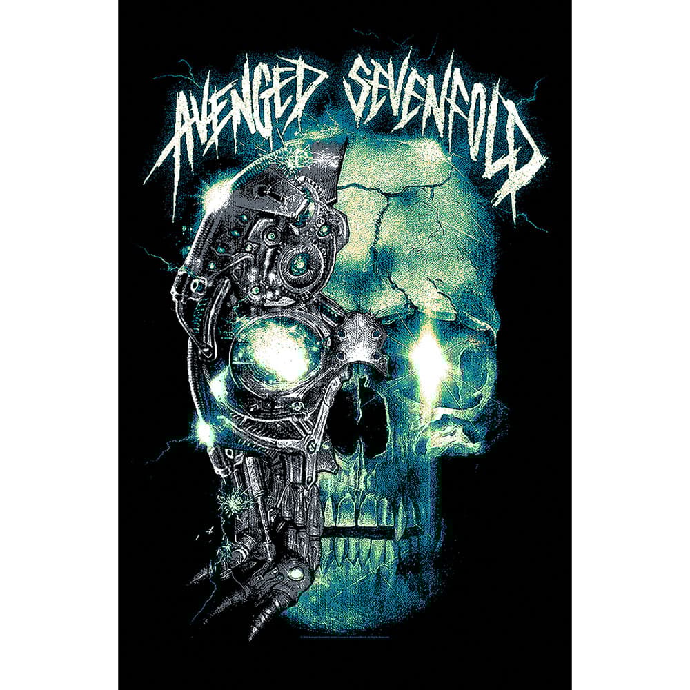 Textil poster (flagga): Avenged Sevenfold - Mechanical Skull
