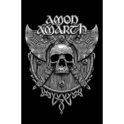 Textil poster (flagga): Amon Amarth - Skull And Axes