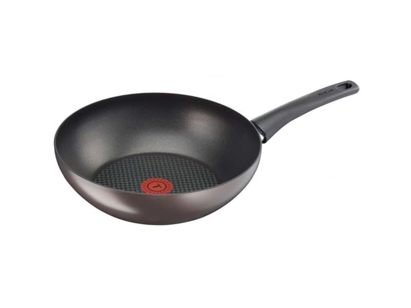 Tefal Chef''s Delight C6941902, Rund, Wok-/stekepanne, Brun, Titanium Pro, Aluminium, Thermo-Spot
