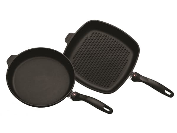 XD Induction 2 Set: Fry Pan and Grill Pan (6428i, 63228i) - 28 cm - gjuten Alu - Svart non-stick