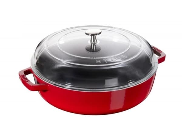 ZWILLING 40501-038-0, 3,7 l, Keramisk, Gass, Halogen, Induksjon, Forseglet Plate, Sort, Rød, 28 cm, Ergonomisk, 360 mm