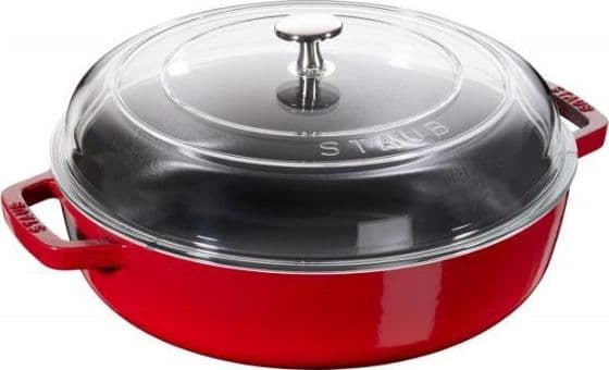 ZWILLING 40501-038-0, 3,7 l, Keramisk, Gass, Halogen, Induksjon, Forseglet Plate, Sort, Rød, 28 cm, Ergonomisk, 360 mm