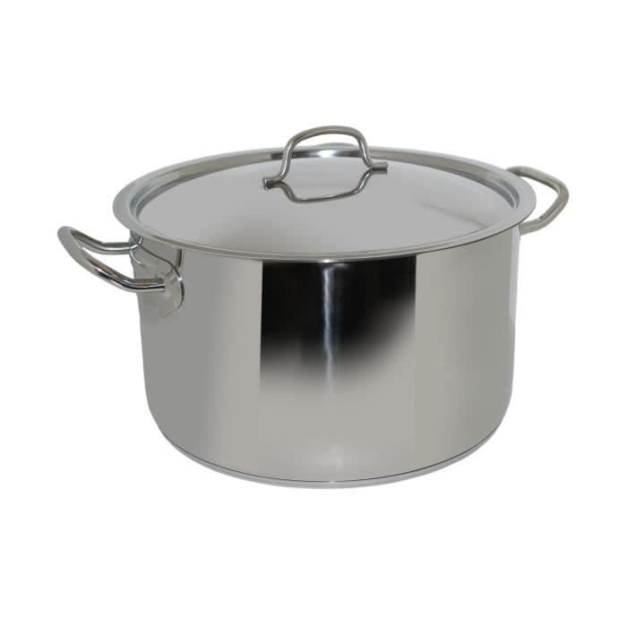 BAUMALU Marmite + låg i rustfrit stål Pro - 28 cm