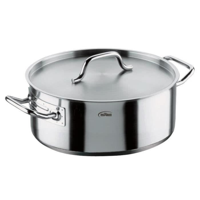 INOXIBAR Professionel rustfrit stål gryderet - Ø 32 cm - 10 L - Grå - Alle varmekilder inklusive induktion
