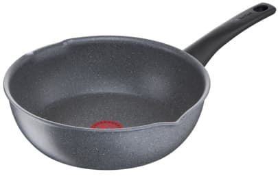 Tefal Mineralia Force, Rund, Wokpanna, Grå, 175 ° C, Gjuten aluminium, Keramiska, gas, halogen, Induktion, Gjutjärnsplattor