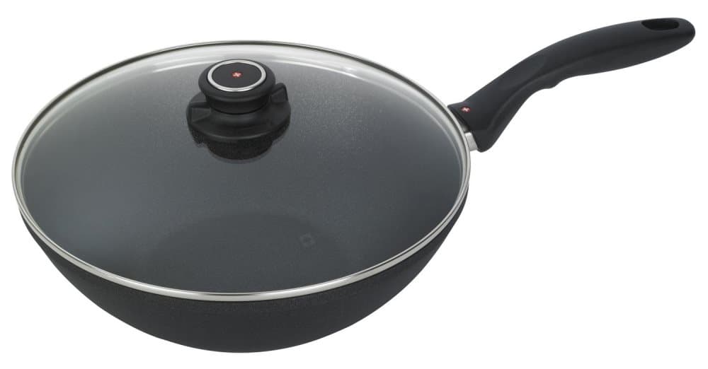 XD Induction Wok With Lid & Tempura Rack - 11" Swiss Diamond