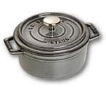 Staub Cocotte, Enkel panne, Grå, Støpejern, 0,4 l, 1 stykker, 12 cm