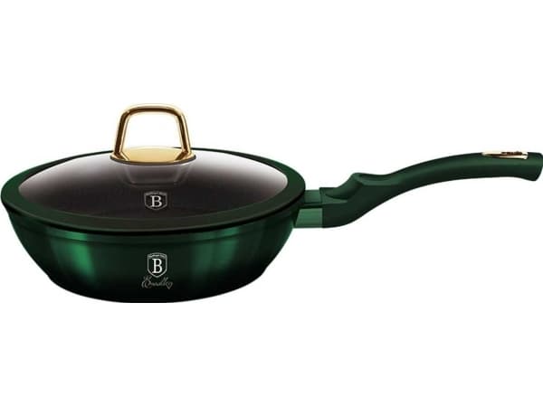 Frying pan Berlinger Haus 24CM GRANITE PAN WITH A LID BERLINGER HAUS METALLIC LINE EMERALD BH-6049