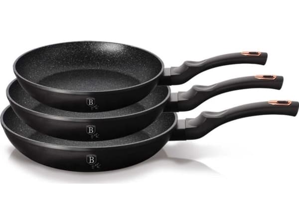 Berlinger Haus Frying pan SET OF 3 GRANITE PANS BERLINGERHAUS BLACK ROSE BH-6158