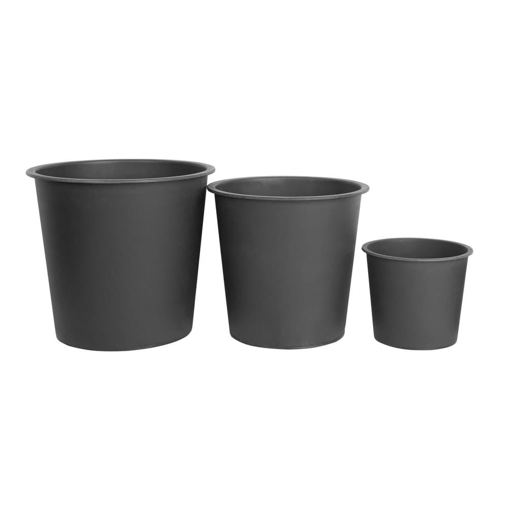 3 pyöreän sisäruukun setti 20cm, 30cm, 34 cm